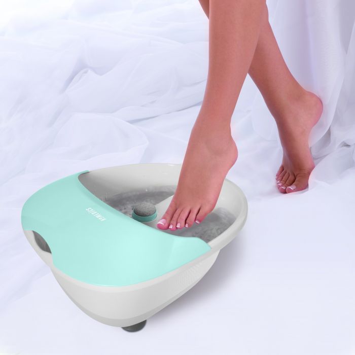 Массажная ванночка с вибромассажем, магнитотерапией, массажными роликами и пемзовыми насадками Luxury Foot Spa