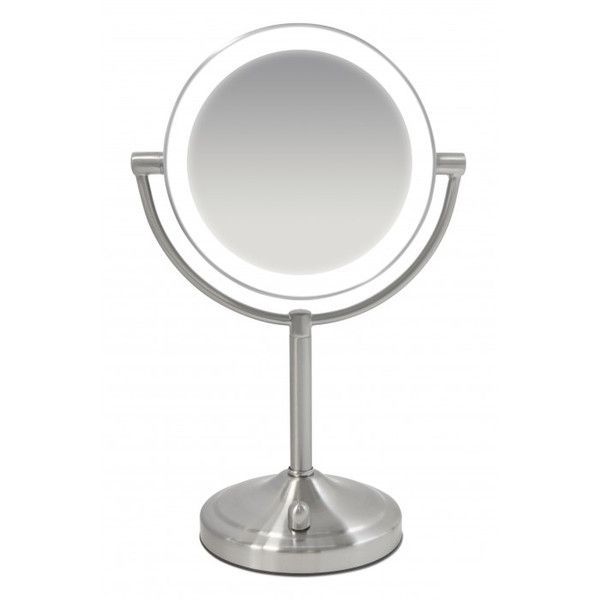 Косметическое двустороннее зеркало 7х увеличение с регулируемой подсветкой HoMedics