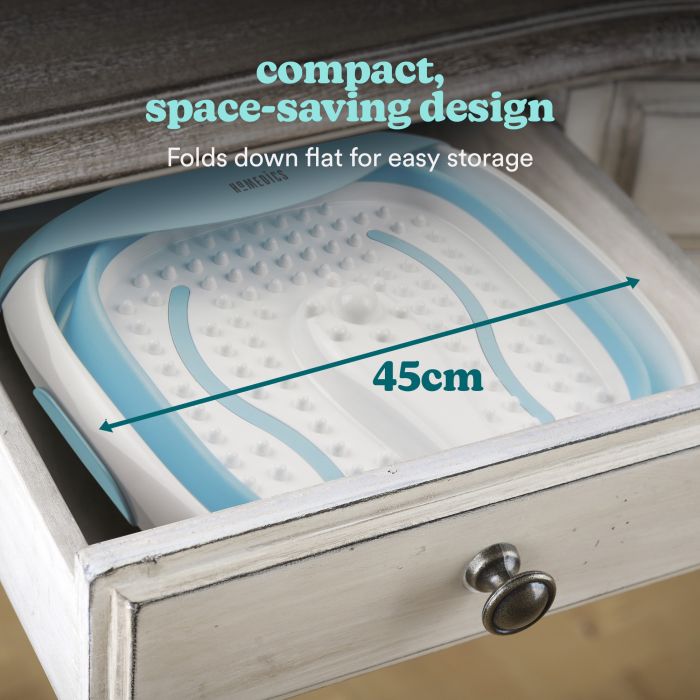 Массажная ванночка складная с вибромассажем и брызгозащитным козырьком Foldaway Luxury Foot Spa