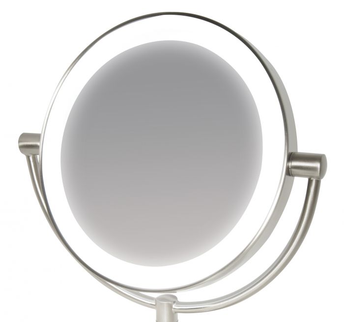 Косметическое двустороннее зеркало 7х увеличение с регулируемой подсветкой HoMedics