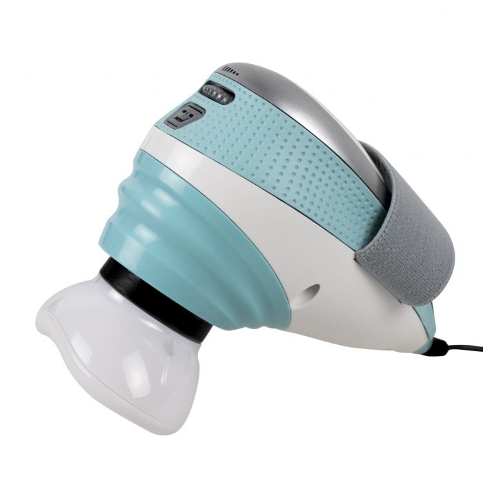 Массажер антицеллюлитный перкусионный с подогревом, регулировкой интенсивности и 3 насадками для тела, ягодиц, ног, рук и живота SPA Cellulite