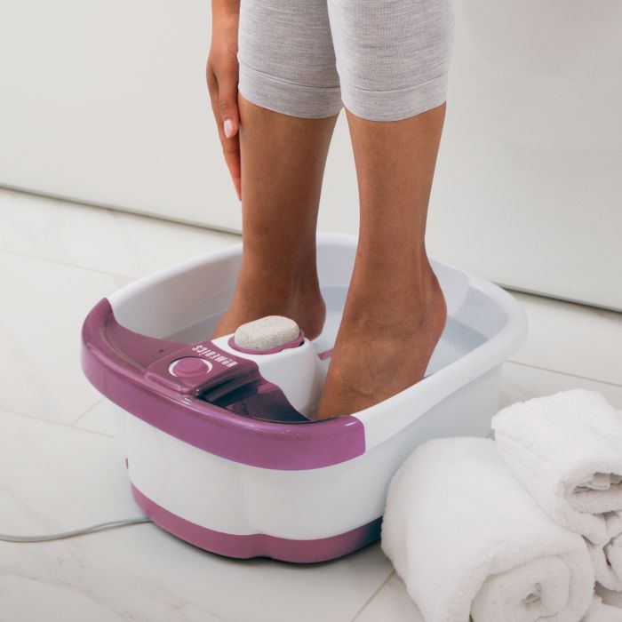 Массажная ванночка с поддержкой температуры, акупунктурными шипами и пемзовой насадкой Bubblemate Foot Spa