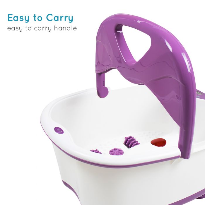 Массажная ванночка с регулируемым подогревом, дозатором для соли, массажными роликами, пемзовой насадкой и ручкой для переноски Salt & Heat Spa