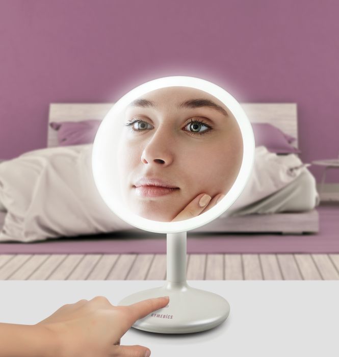 Косметическое зеркало сенсорное 5х увеличение с регулируемой подсветкой Touch&Glow HoMedics