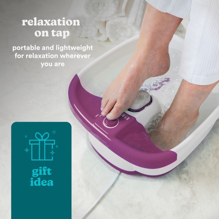 Массажная ванночка с поддержкой температуры, акупунктурными шипами и пемзовой насадкой Bubblemate Foot Spa